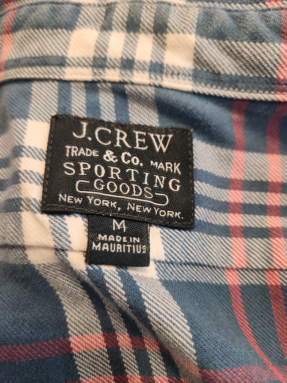 J Crew Slim Fit Flannel Camp Shirt Button Up Plaid Long Sleeve Mens Sz Medium